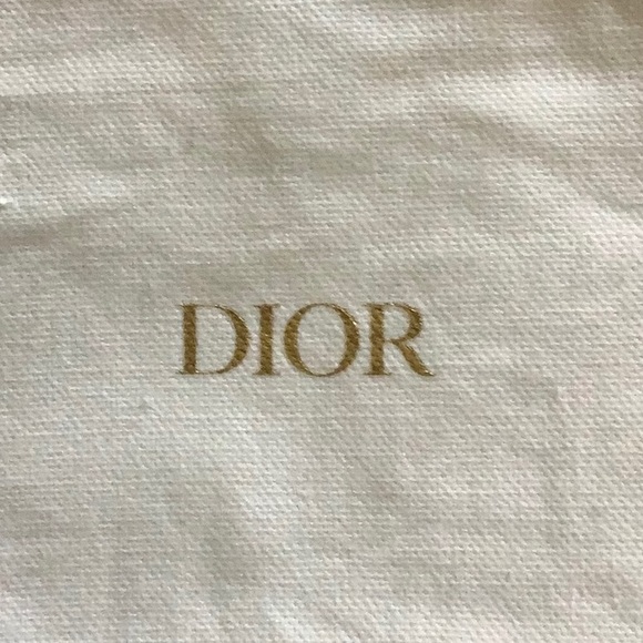 Dior Other - ❤️DIOR canvas drawstring bag, 5”x6”, off white